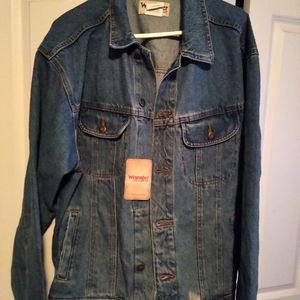 NWT Mens Wrangler Rugged Wear denim jean jacket XXL (READ DESCRIPTION)